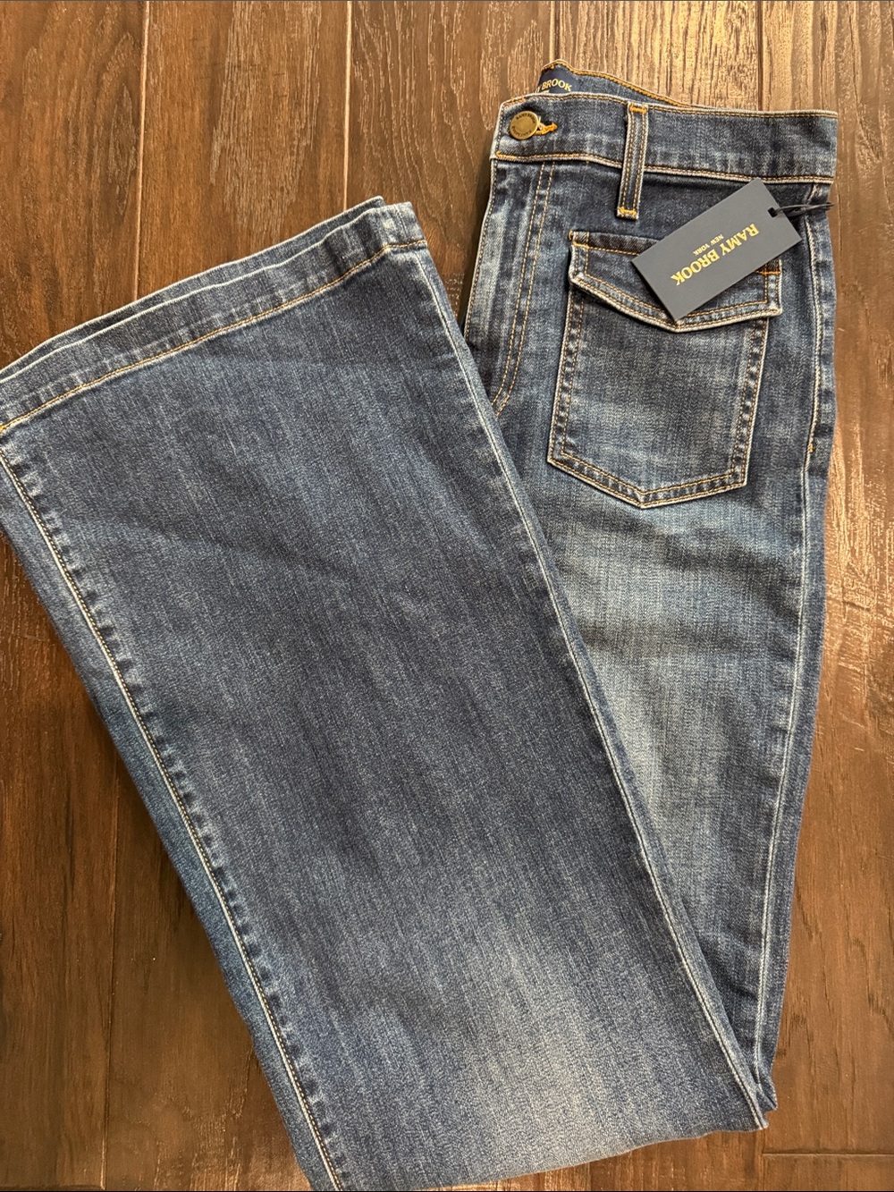 Ramy Brook Women's Bootcut Jeans in Faded Blue Denim
